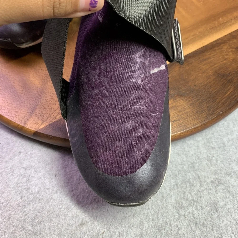 Sorel Kinetic Sneak Shoes Womens‎ 10.5 Purple Floral Strap Slip On Sneakers